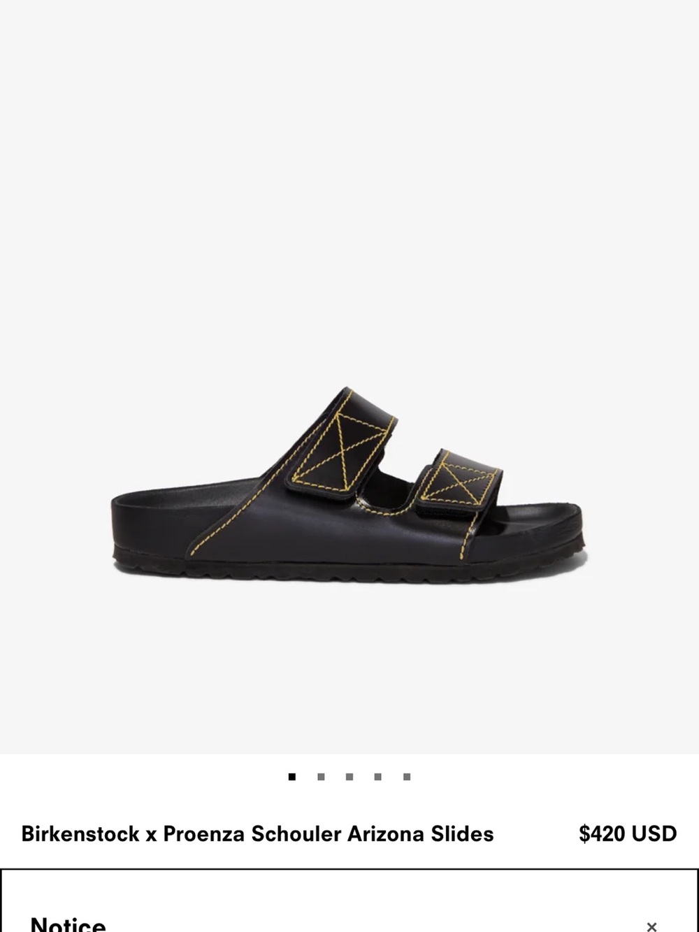 Birkenstock Proenza Schouler Arizona Sandals Size 36